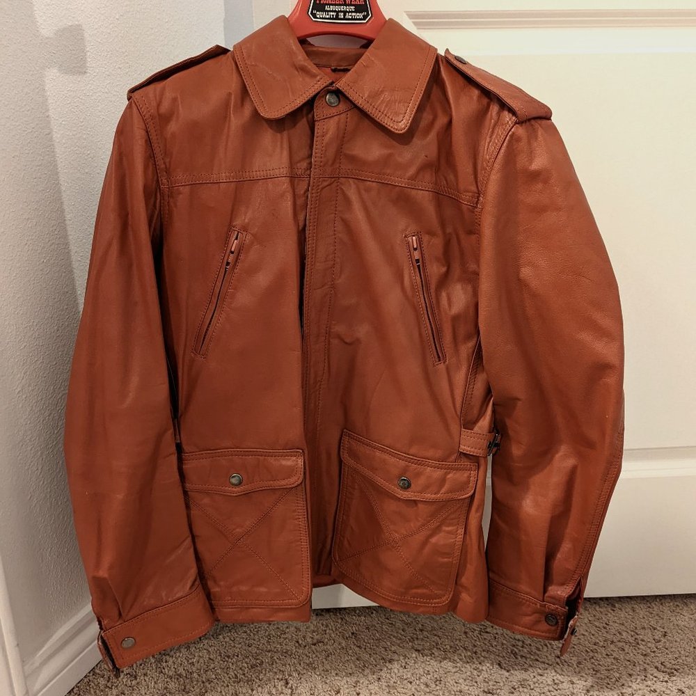 Men's Vintage Scott's Grey Ltd Leather Jacket